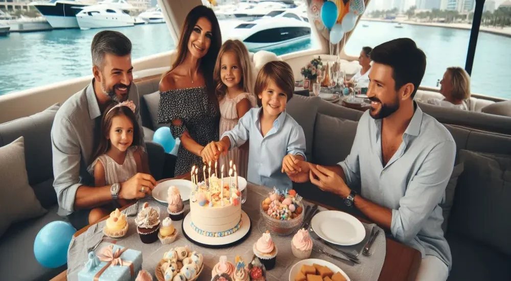 Yacht birthday party